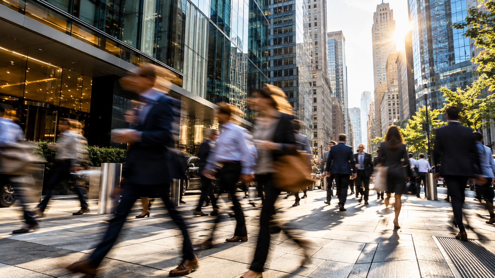 A busy city street